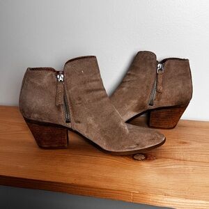 Frye Taupe Suede Ankle Boots